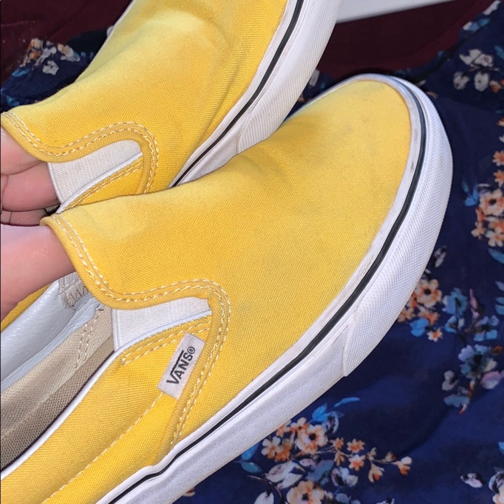 Yellow slip-on vans